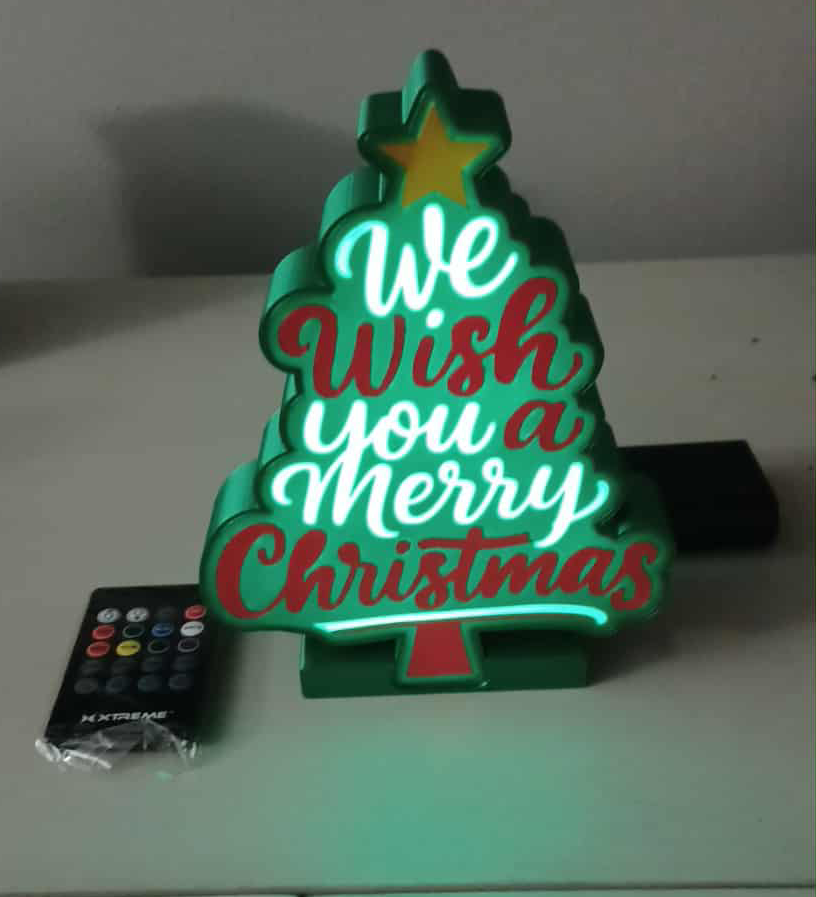 Christmas Tree Wall Hole LED light box – custom 3D printed – Lit Layer Creations